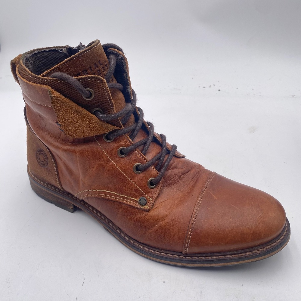Original Style Kelden Boots Mens 8 Brown Leather Hand Crafted Side Zip Cap Toe